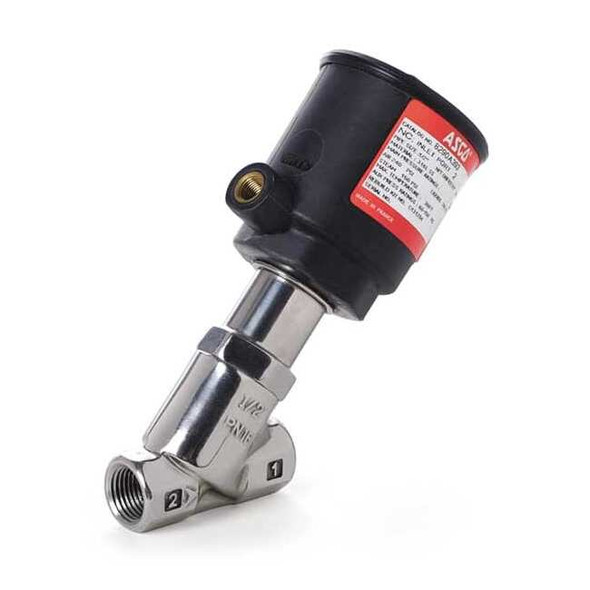 Asco RedHat Angle Body Piston Valve,Bronze,NC,1 In 8290A386