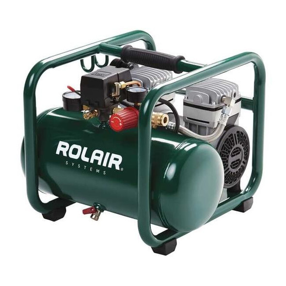 Rolair Portable Air Compressor,Oil Free,1.00 HP JC10PLUS