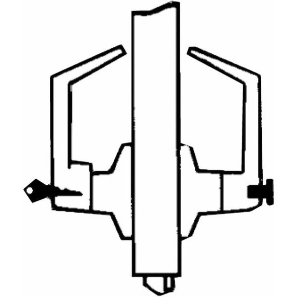 Assa Abloy Accentra Lever Lockset,Mechanical,Passage,Grade 1 AU5401LN x 626