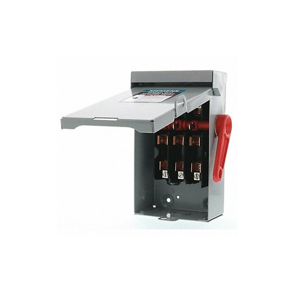 Siemens Safety Switch, Fusible, 30 A, Steel GF221NA