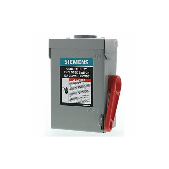 Siemens Safety Switch, Non-Fusible, 30 A, Steel GNF221RA Siemens Safety Switch, Non-Fusible, 30 A, Steel GNF221RA