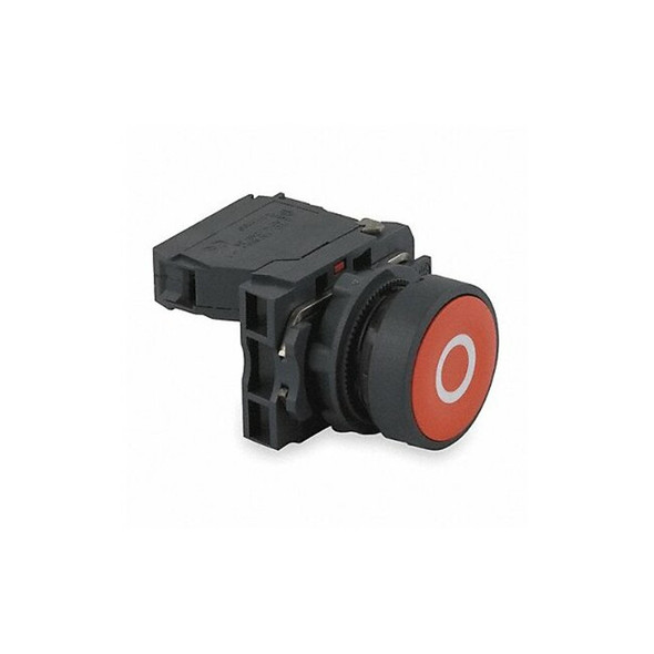Schneider Electric FlushPushButtonOperator,NonIllum,Red,1NC XB5AA4322