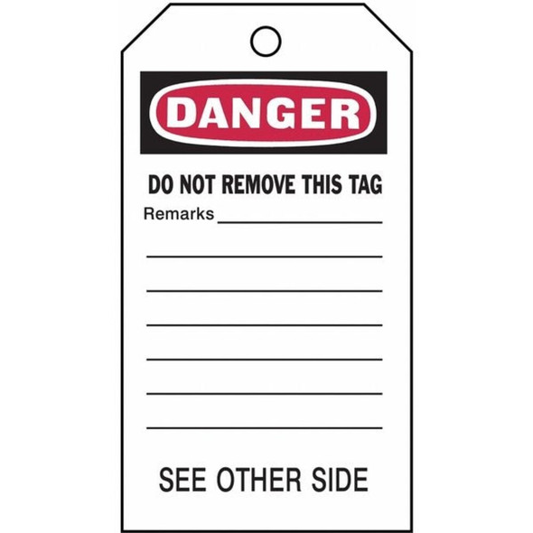 Brady Danger Tag,5-3-4 x 3 In,Do Not Opr,PK25, 76180 76180