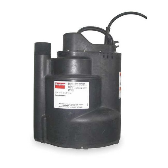 Dayton 1/4 HP 1-1/4" M Submersible Sump Pump 120V AC Vertical 3YU57