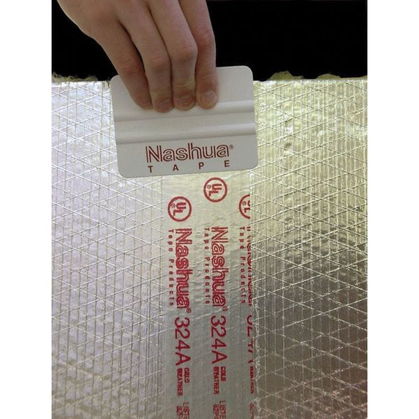 Nashua UL- Printed Foil Tape, 2 1/2 in W x 60 yd L, 4.8 mil Thick, Silver, 1 Pk 324A
