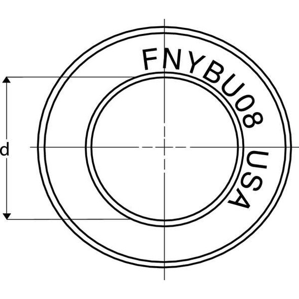 Thomson Plain Bushing Bearing,Closed,ID 1.000 In FNYBU16