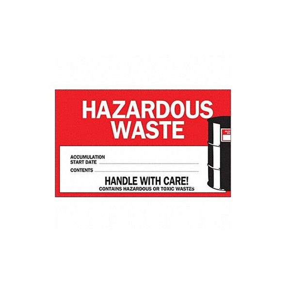 Brady DOT Handling Label, Vinyl, 6" W, 4" H 121064