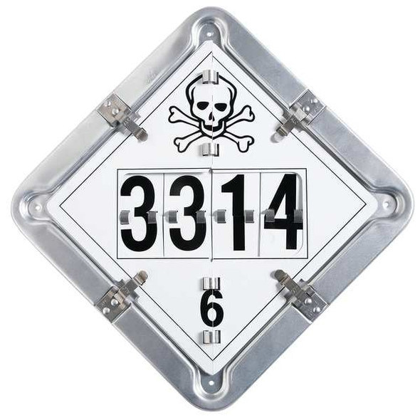 Brady DOT Container Placard, 10-3/4" H, 10-3/4" W, 63214 63214