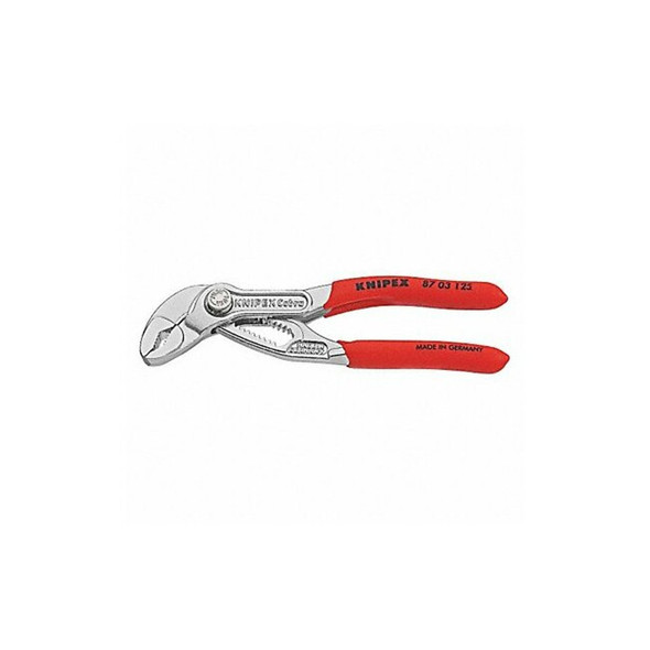 Knipex 5 in V-Jaw Tongue and Groove Plier Serrated, Plastic Grip 87 03 125