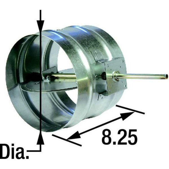 Dayton Volume Control Damper,8-1-4"D,10"DuctDia 3HGN9