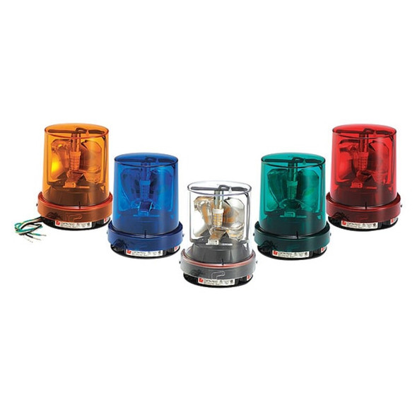 Warning Light, Red, LED, 120V AC, 60 FPM, 5 1-8 in Dia., 1-2 in NPT Pipe  121SLED-120R-M1