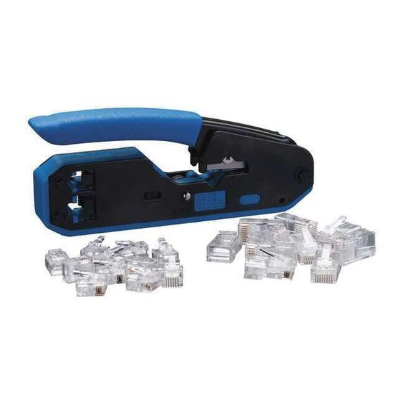 Ideal 5-3/8" Crimper and Connector Kit RJ-45, RJ-11 33-396
