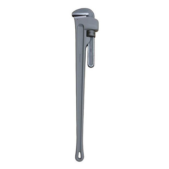 Westward 48 in L 6 in Cap. Aluminum Straight Pipe Wrench 6ATY3