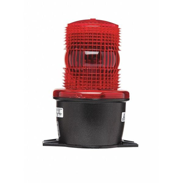 Federal Signal Low Profile Warning Light,LED,Red,24VDC LP3PL-024R