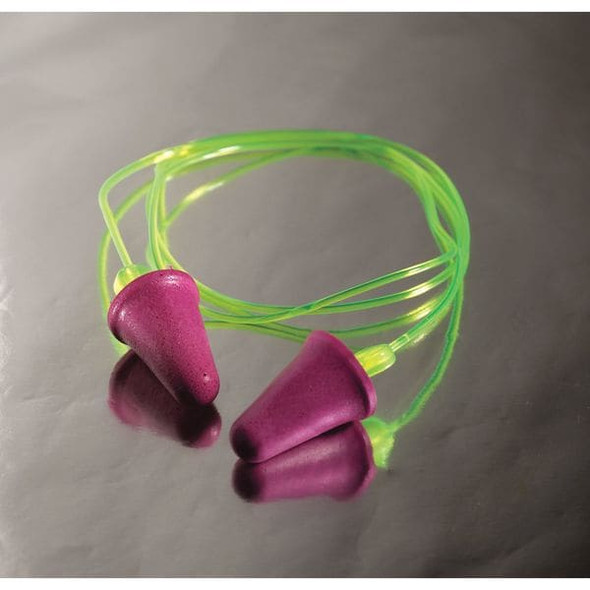 3m No-Touch Reusable Foam Ear Plugs, Bell Shape, 29 dB, Purple, 100 PK P2001