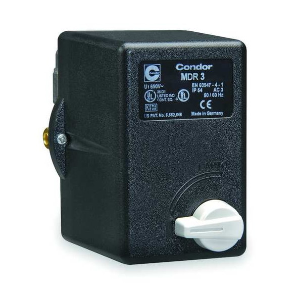 Pressure Switch, Standard, 3PST, 1 Ports, 3/8" NPT, 45 to 160 psi Range