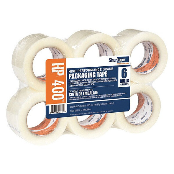 Shurtape Carton Sealing Tape, 2.5 mil, Clear, PK6 207845 Shurtape Carton Sealing Tape, 2.5 mil, Clear, PK6 207845