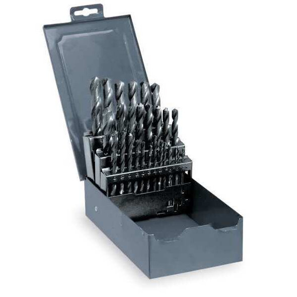Manufacturer Varies Jobber Drill Set,3/8 Shank,29 PC,HSS 5UDP2