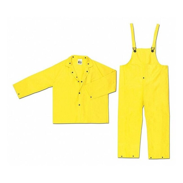 Wizard .28Mm Pvc Nylon Pvc Fr,S, PVC/Nylon, 26-1/2" Inseam, 44" Waist, Yellow, S