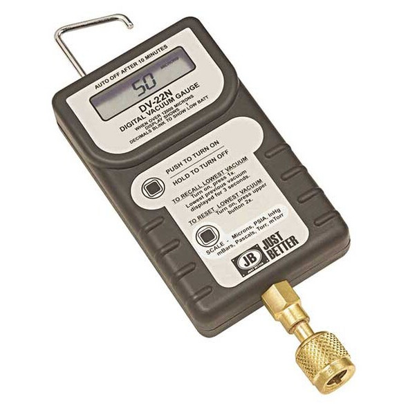 Jb Industries Digital Micron Gauge With Case,LCD DV-24N