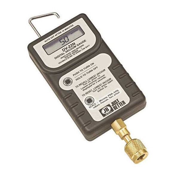 Jb Industries Digital Micron Gauge With Case,LCD DV-24N