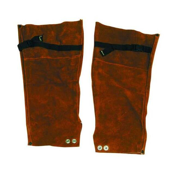 Condor Flame-Resistant Sleeve, Leather, 18 in Length, Brown, Straight Cuff 5T180