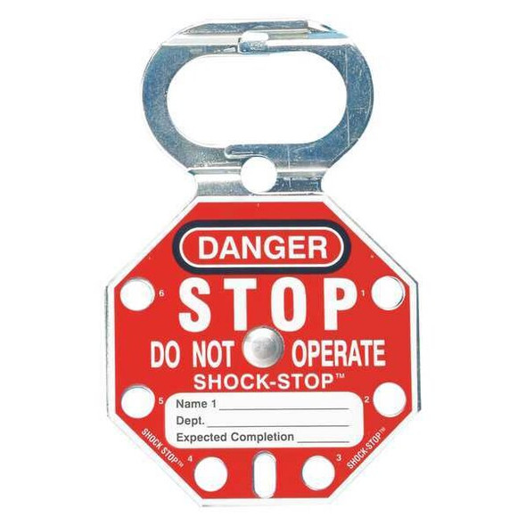 Brady Lockout Hasp,Standard,6 Lock,PK5 87693