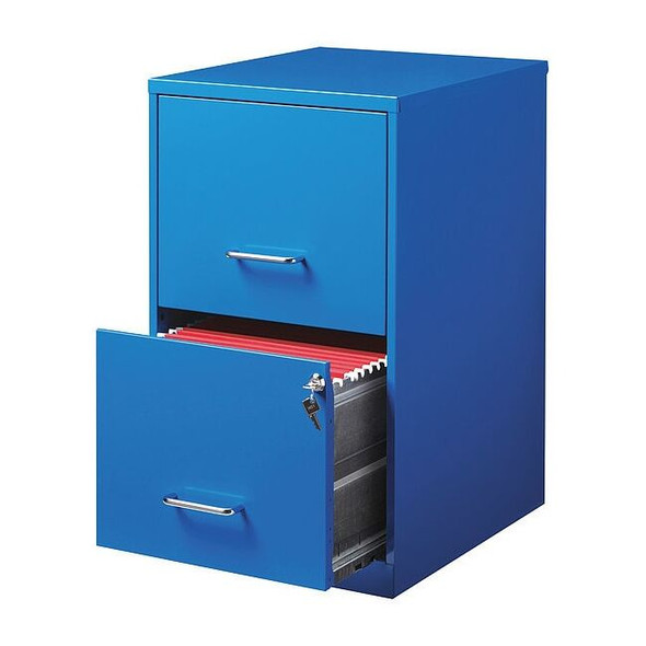 Space Solutions 2 Drawer Vertical File Cabinet, Classic Blue,  Letter 20880