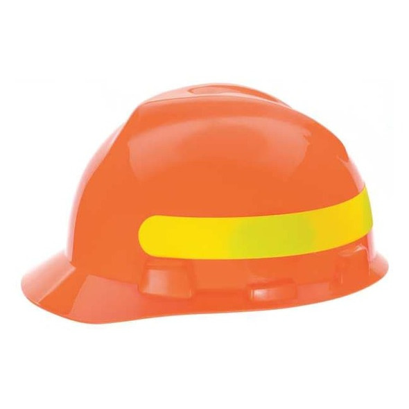 Hard Hat, V-Gard, Polyethylene, 4 Point Ratchet, Type 1, Class E, Orange