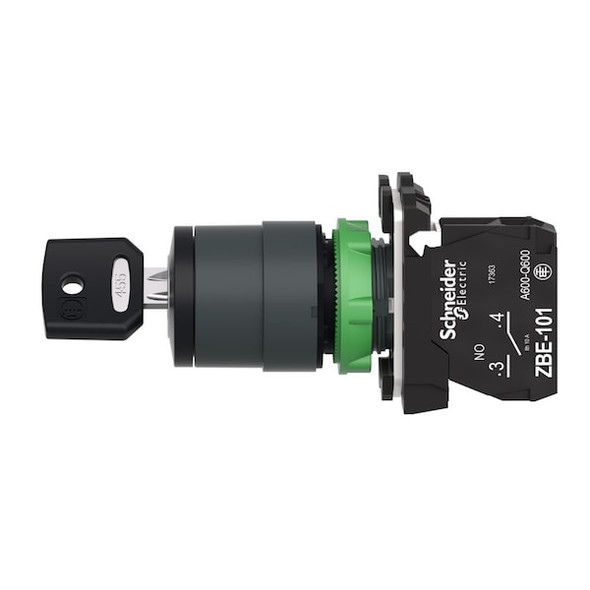 Schneider Electric SelectSwtch,Key,Non-Illum,2Pos,22mm,Blk XB5AG41