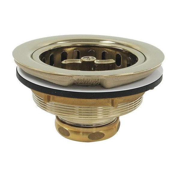 Perfect Putty Sink Strainer,5" L,Brass/Plastic 59-3226