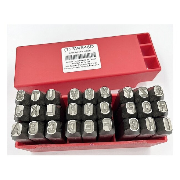 Manufacturer Varies Hand Stamp Kit, Letter Set 3W646