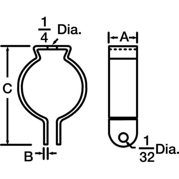 Abb Hanger, Conduit; Pipe Use, 1-1-2 in, Steel, Zinc Plated 6H4-B