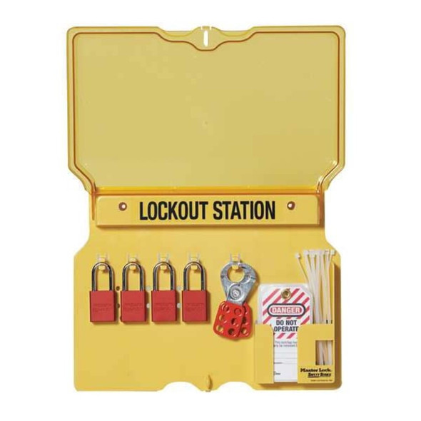Master Lock Lockout Station,Filled,20 Padlocks 1484BP1106
