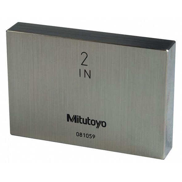 Mitutoyo Gage Block,2" L,3/8" H,Steel,ASME AS-1 611202-541