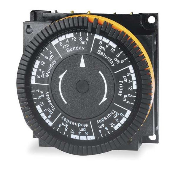 Borg Electromechanical Timer,7 day,SPST,Steel TA-4151