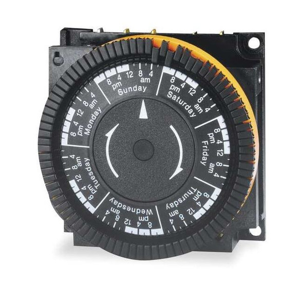 Borg Electromechanical Timer,7 day,SPST,Steel TA-4151