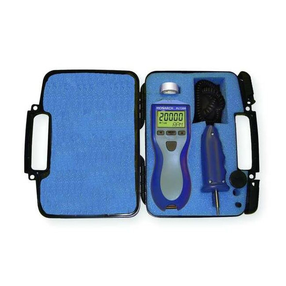 Monarch Laser Tachometer, +/-0.05% RPM Acc, LCD 6125-011
