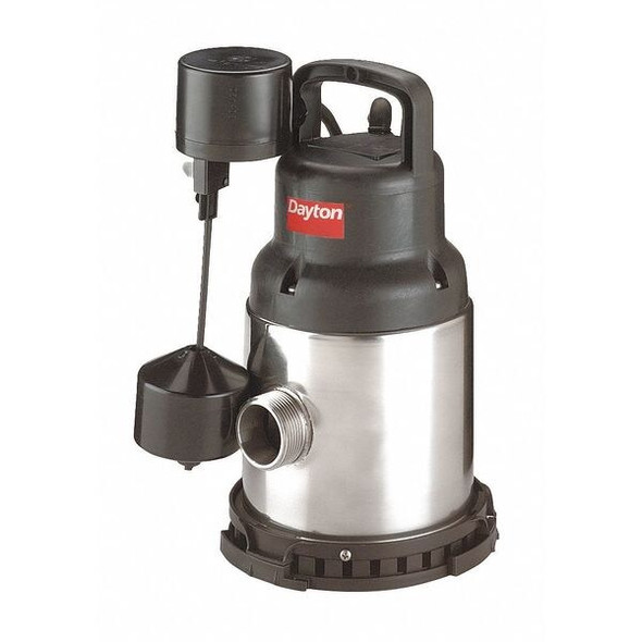 Dayton 1/2 HP 1-1/4" M Submersible Sump Pump 120V AC Vertical 3YU73