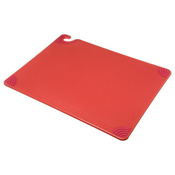 San Jamar Cutting Board,18x24 in,Red CBG182412RDGR