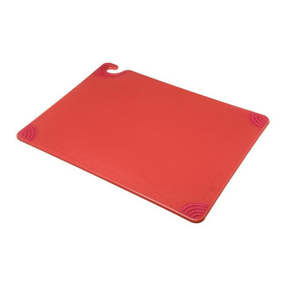 San Jamar Cutting Board,18x24,Red CBG182412RDGR