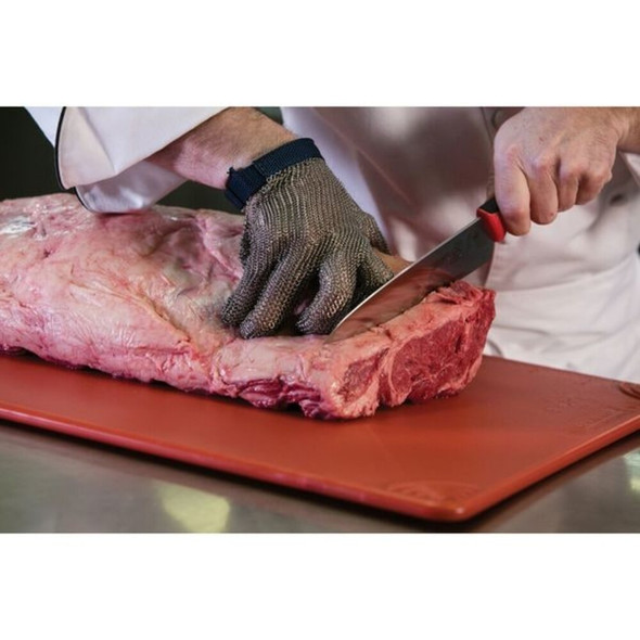 San Jamar Cutting Board,18x24,Red CBG182412RDGR