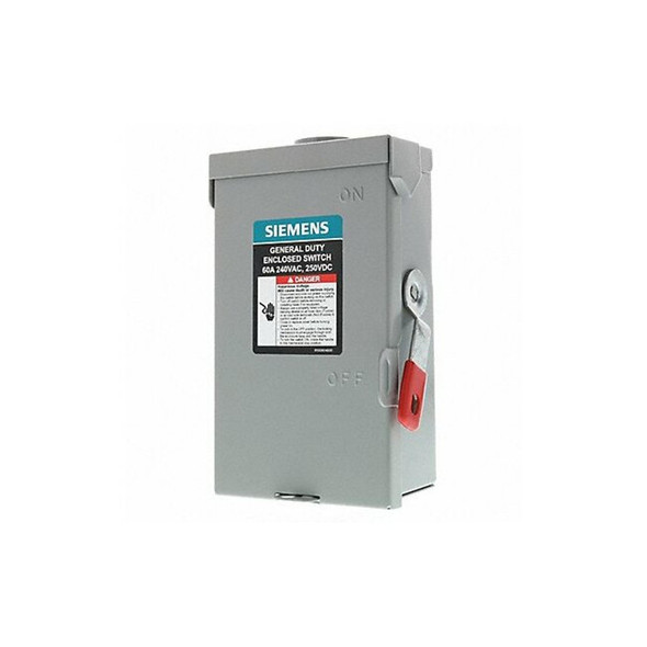 Siemens Fusible, Safety Switch, General Duty, 240 V, 2PST, NEMA 3R GNF222RA