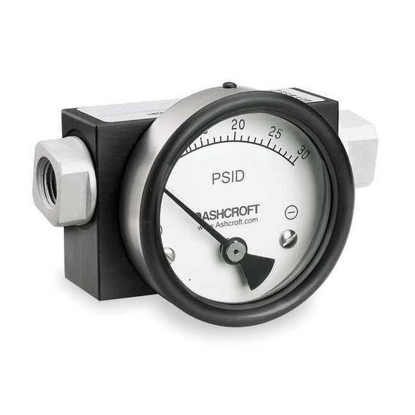 Ashcroft Pressure Gauge,0 to 30 psi 351130FD25SXCYLM30PSID