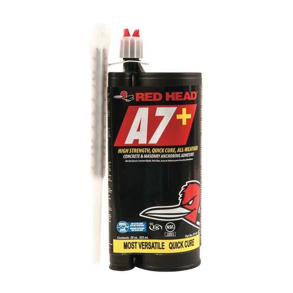 A7+ Acrylic, 28 Oz Container Size Cartridge, Includes Mixing Nozzle