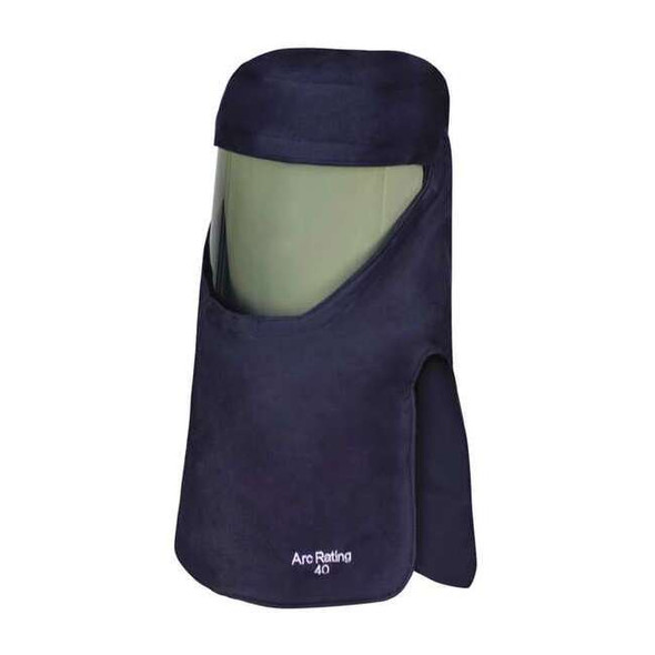 Arc Flash Hood, 4 PPE CAT, 40 cal/sq cm, Navy, Universal