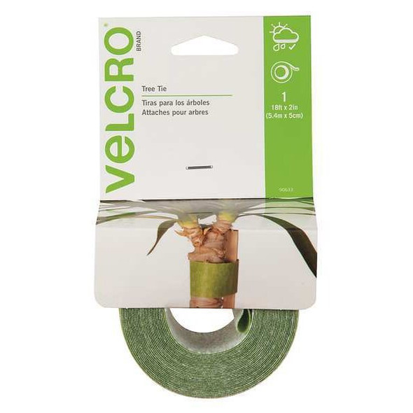 Velcro Brand Reclosable Fastener, No Adhesive, 75 ft, 2 in W, Green, 6 PK 90633