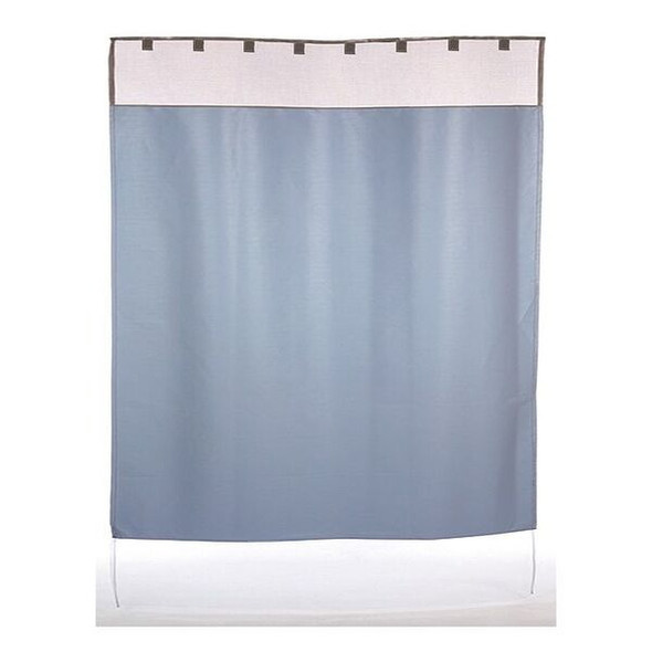 Cortech Shower Curtain System, Plastic, Blue, 80" W, 78" L CCUR8078