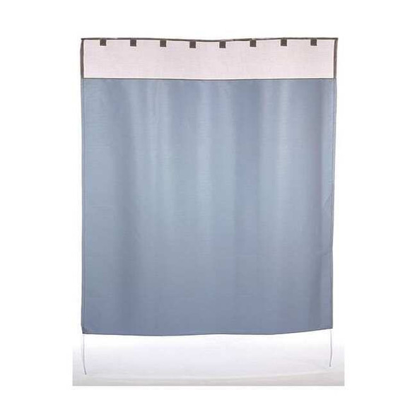Cortech Shower Curtain System, Plastic, Blue, 80" W, 78" L CCUR8078