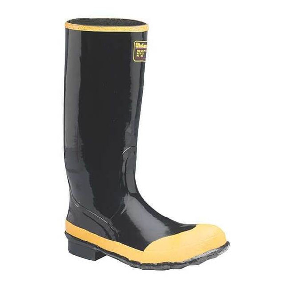 Men's LaCrosse Economy Rubber Boot, Steel Toe, 16" Height, Black, 11